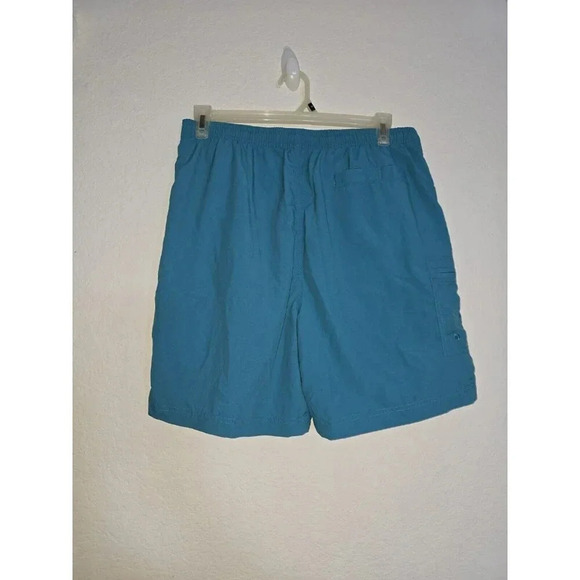 Tommy Bahama Swim Trunks Shorts Men's L Blue Mesh Lined Cargo Zip Pocket - Picture 2 of 13